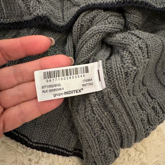 Zara Charcoal Cable Knit Cardigan - Picture 6 of 6